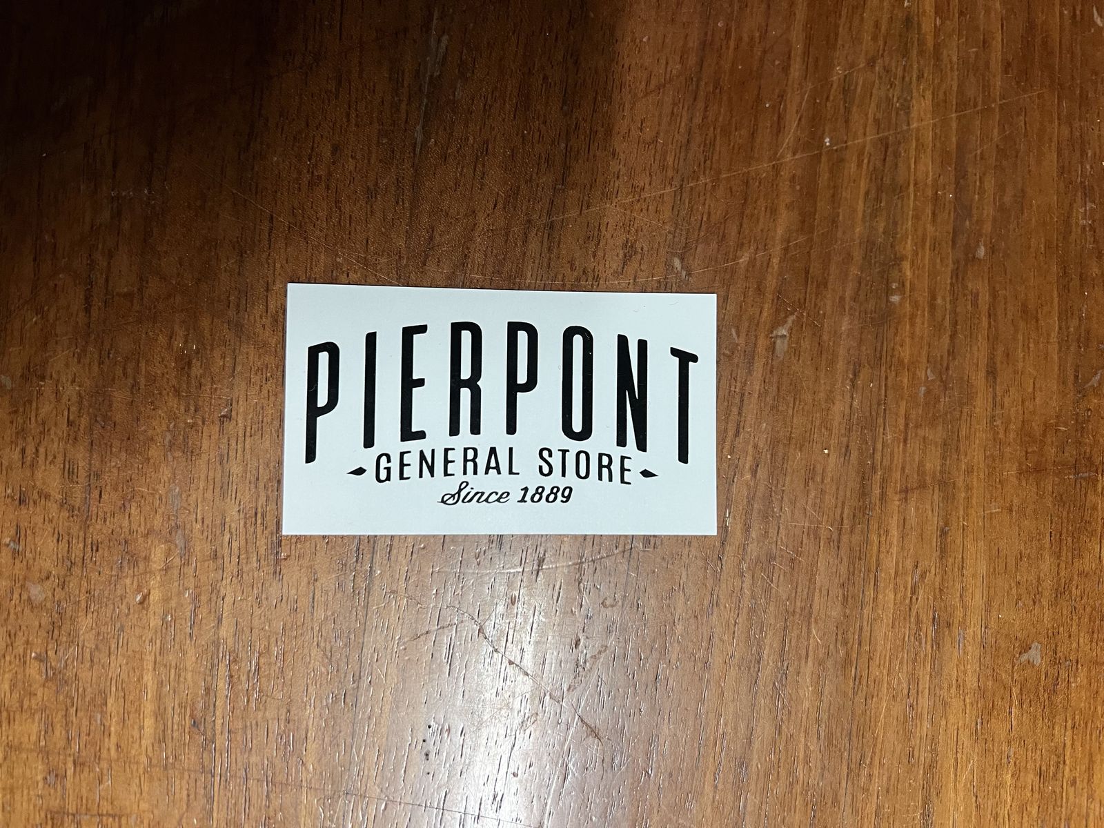 Classic Pierpont General Store since 1889 sticker